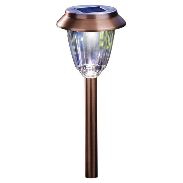 Moonrays Hudson-Style Outdoor Pearl Bronze Solar Powered Metal LED Path Light (6-Pack)-DISCONTINUED