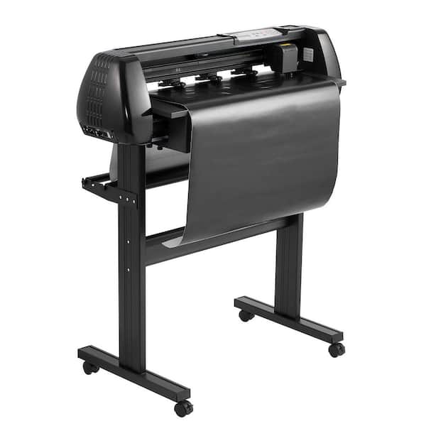 VEVOR Vinyl Cutter Machine 14 in. Adjustable Force and Speed Desktop LED Plotter Printer for Making Sign Label, Black