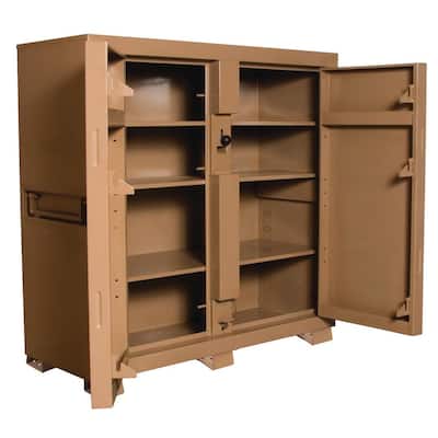 60 in. W x 19 in. D x 60 in. H, Steel Jobsite Storage Cabinet with Lock