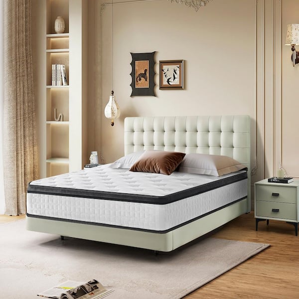 12 in. Full Size Hybrid Mattress, CertiPUR-US Memory Foam and Pocket Springs,OEKO-TEX Cover, Medium Plush, Edge Support
