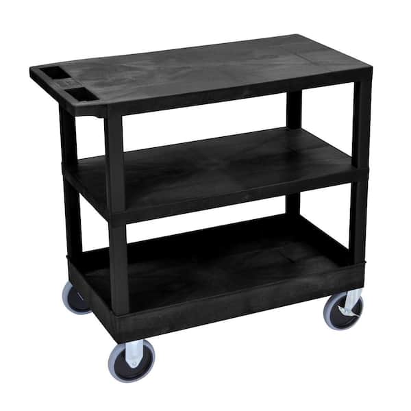 Luxor EC 32 in. Utility Cart with 5 in. Casters in Black