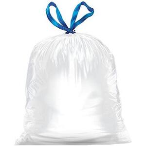 34 in. x 48 in. 13 Gal. 0.9 mil White Strong Tall Kitchen Drawstring Trash Bags (90-Box, 3-Boxes/Carton)