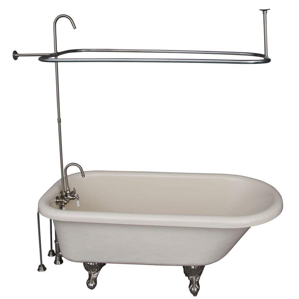 Barclay Products 5 ft. Acrylic Ball and Claw Feet Roll Top Tub in ...