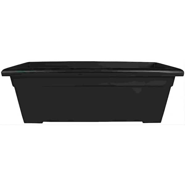 Cubilan 28 in. L Rectangular Planter Box Light-weight Plastic Outdoor Plant Pot with Drainage For Decks