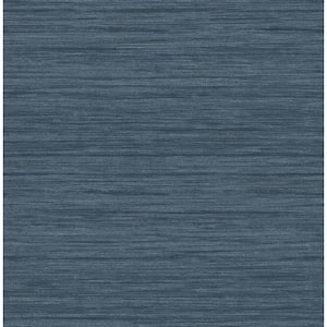 Barnaby Indigo Faux Grasscloth Indigo Paper Strippable Roll (Covers 56.4 sq. ft.)