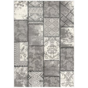 Montage Grey (2 ft. x 4 ft.) - 2 ft. 3 in. x 4 ft. Modern Abstract Runner Area Rug