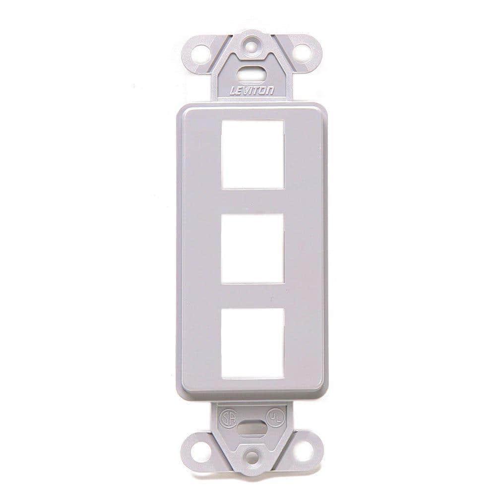 Leviton Gray 1Gang Audio/Video Wall Plate (1Pack) 41643GY The Home