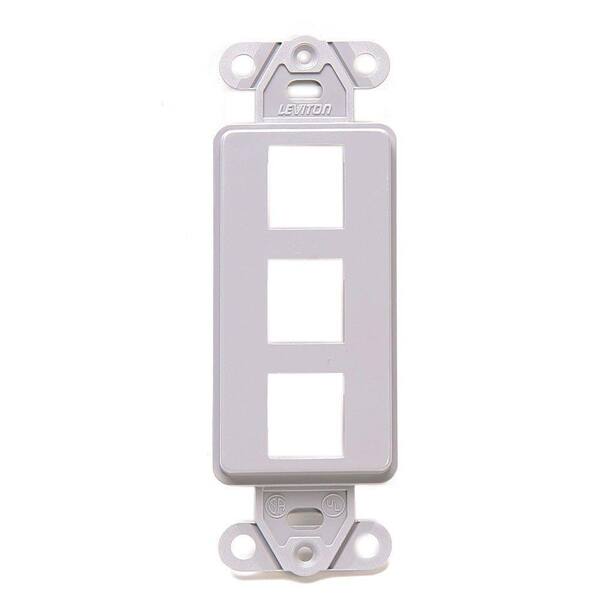 Leviton Gray 1-Gang Audio/Video Wall Plate (1-Pack)