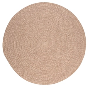 Cicero Oatmeal 12 ft. x 12 ft. Round Braided Area Rug
