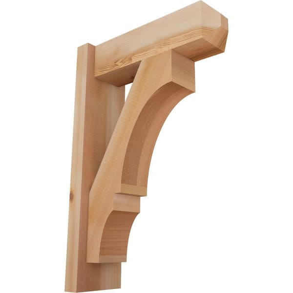 Ekena Millwork 6 in. x 24 in. x 16 in. Western Red Cedar Balboa Craftsman Smooth Outlooker