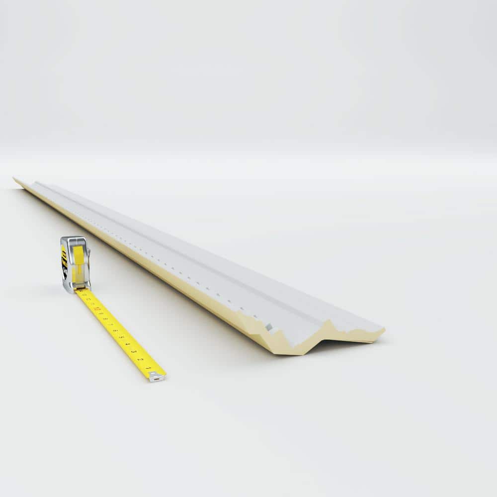 Primed White Polyurethane Geometric Crown Moulding Sample