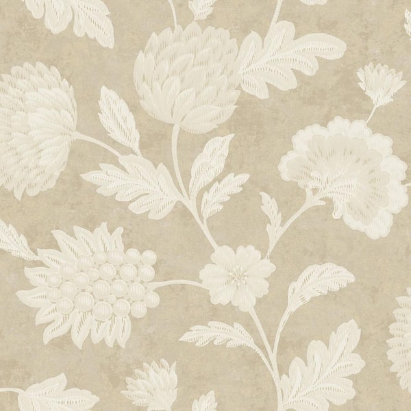 Jeremiah Brent Cream Wane Peel and Stick Wallpaper (Covers 60.75 sq. ft.)