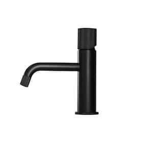 Single Handle Single Hole Bathroom Faucet and Spot Resistant in Black