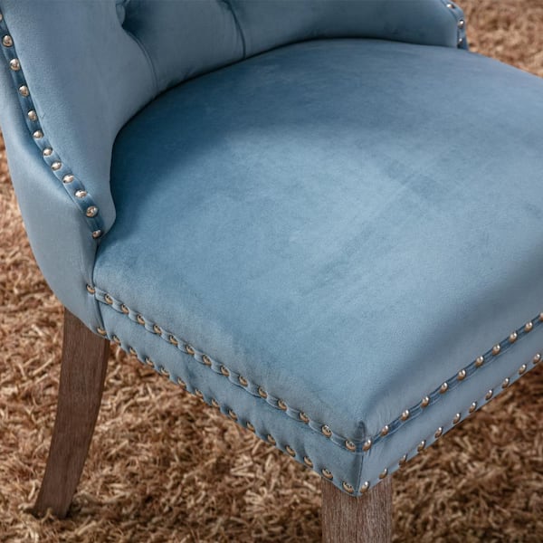 Light blue discount dining chair covers