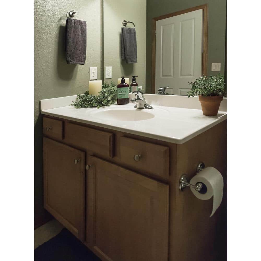 Ivory Swirl 37-Inch Cultured Marble Vanity Top with Integrated Backsplash