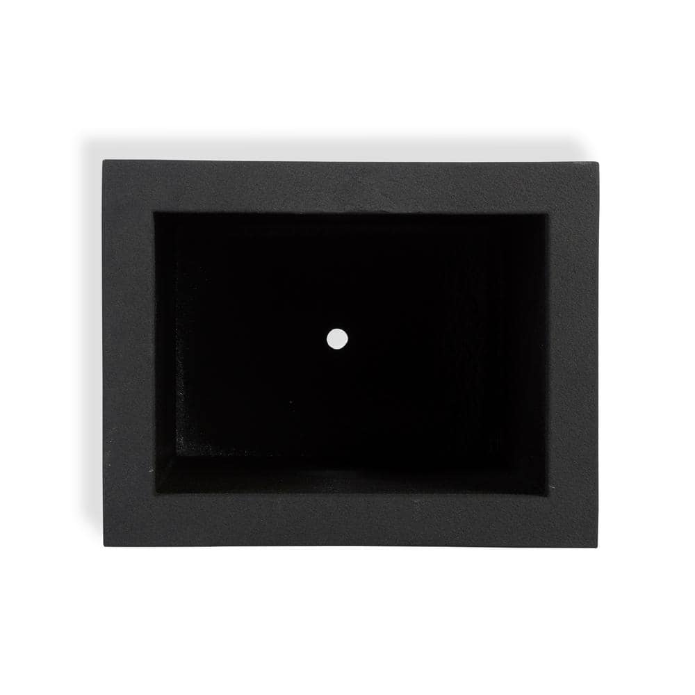 Black Tall Modern Composite Outdoor Planter, 18" x 23" x 30"