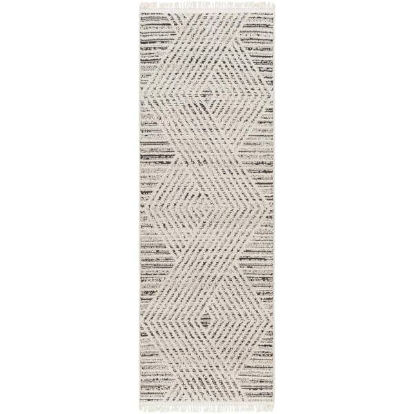 Berlin Taupe Geometric 3 ft. x 7 ft. Indoor Runner Area Rug