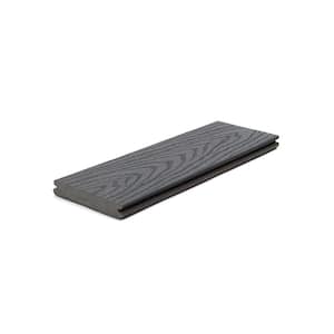 Select 1 in. x 6 in. x 1 ft Winchester Grey Composite Deck Board Sample