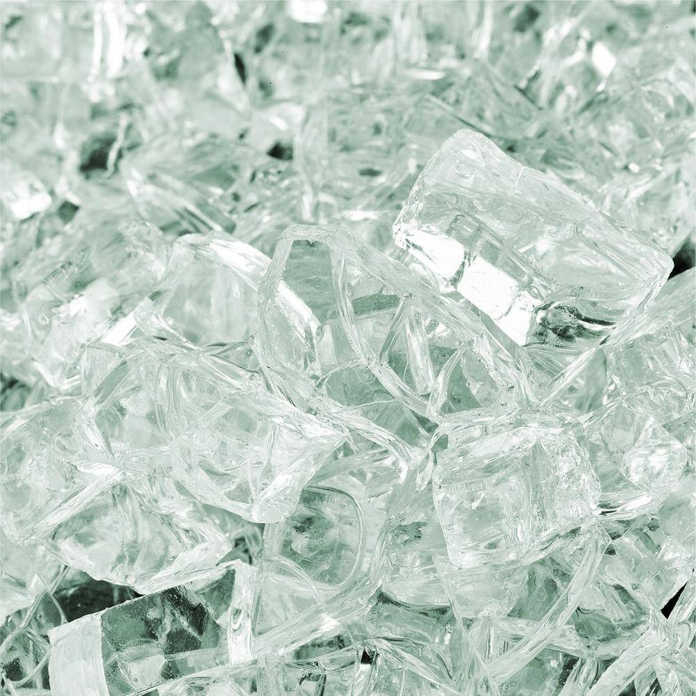 Arctic Ice 1/4 Inch Decorative Fire Glass, 10 lbs