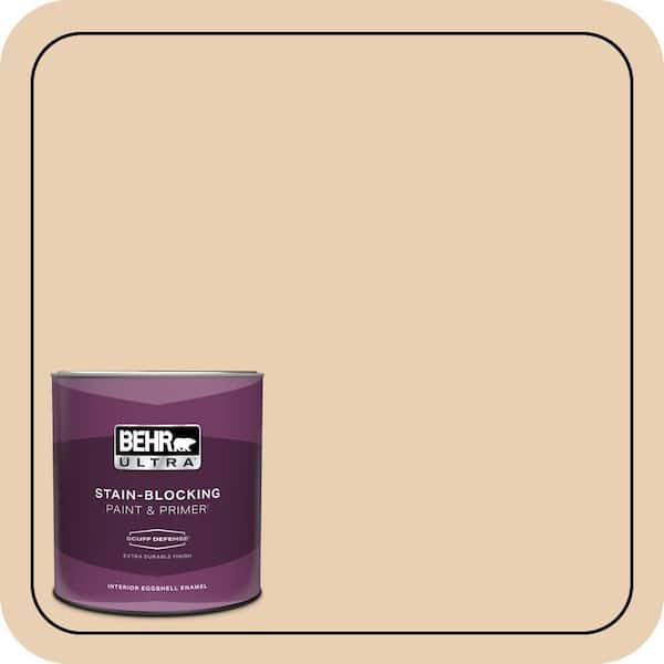 BEHR ULTRA 1 qt. #S290-2 White Bean Hummus Extra Durable Eggshell Enamel Interior Paint & Primer