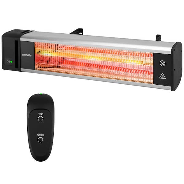 1500- Watt Aluminium Alloy Remote Control Ceiling and Wall Patio Heater with High Rated Aluminum Reflector