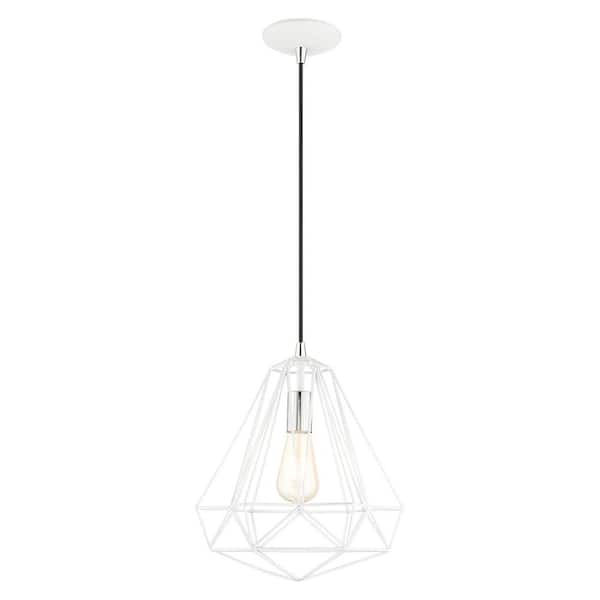 AVIANCE LIGHTING Ashby 1-Light Shiny White Island Pendant