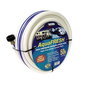 AquaFresh High Pressure Drinking Water Hose - 1/2 in. x 50 ft., White