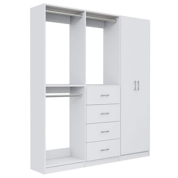 MODULAR CLOSETS Alto Collection 69 in W White Wall Mounted Double