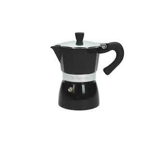 Coffee Star 6-Cup Black Cast Aluminum Coffee Maker