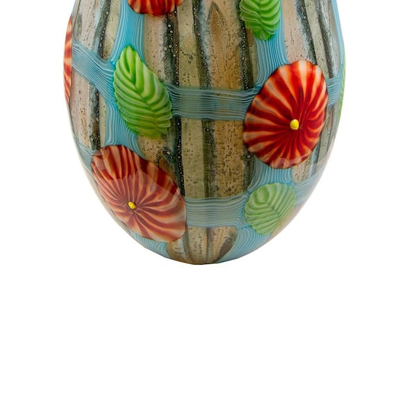 Dale Tiffany Plazio Multi-Colored Hand-Blown Art Glass Vase