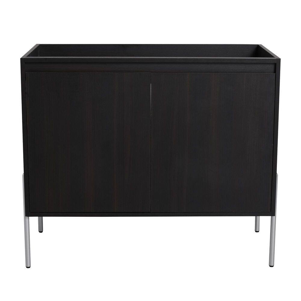 35.06 in. Bath Vanity Cabinet Without Top in Dark Oak Unassembled price history on PriceWatchPro