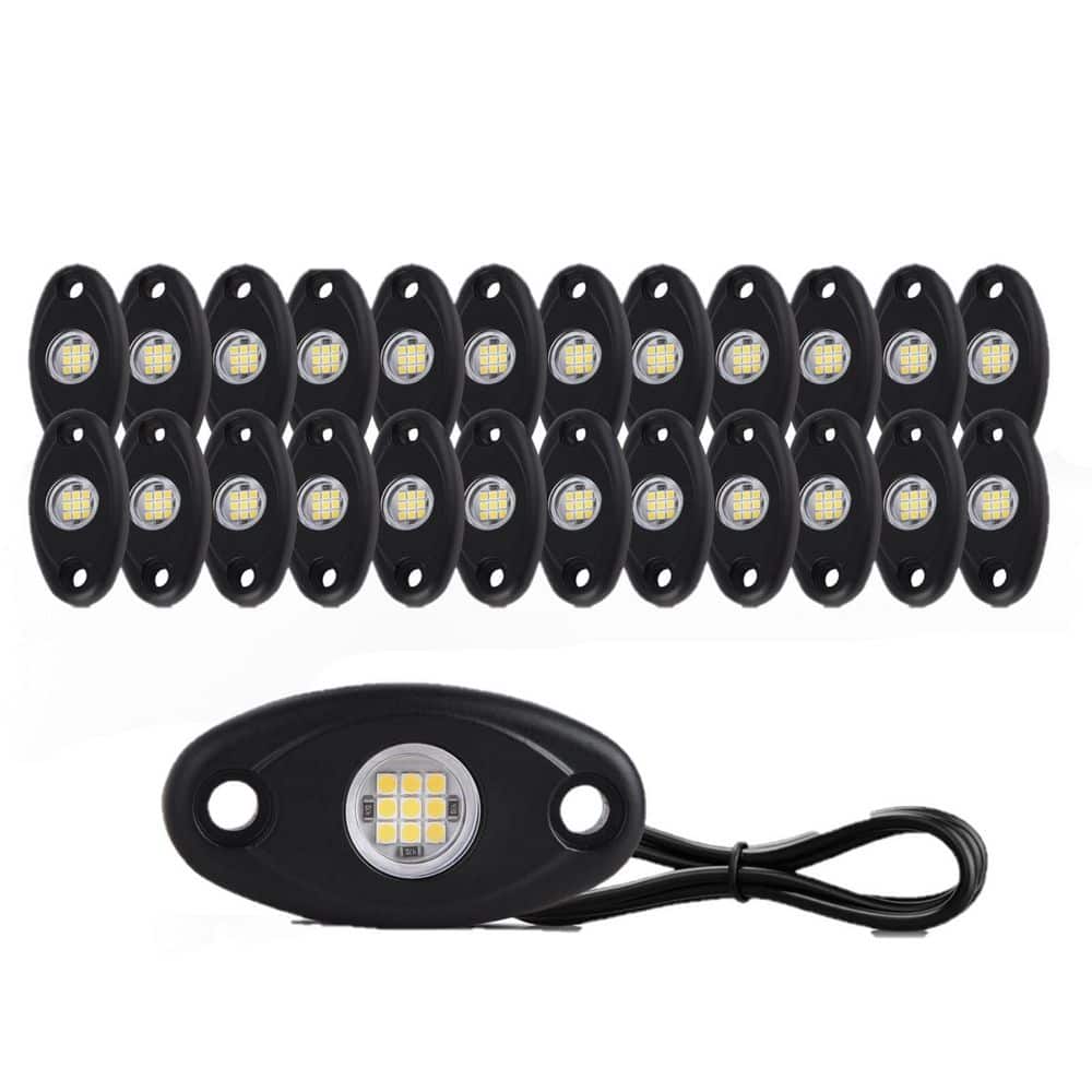 24 Pods LED Rock Lights, Automotive Under Body Neon Glow Kit, IP68 Waterproof for Car, Truck, Boat, ATV, UTV, SUV, RZR price history on PriceWatchPro