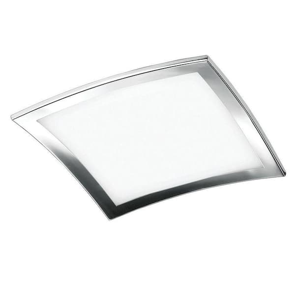 JESCO Lighting 4-Light Chrome Ceiling Mount and Frosted Glass