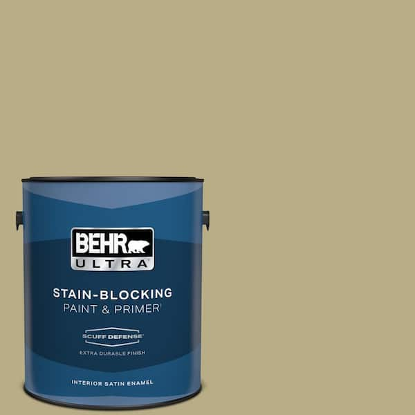 BEHR ULTRA 1 gal. #S330-4 Fennell Seed Extra Durable Satin Enamel Interior Paint & Primer