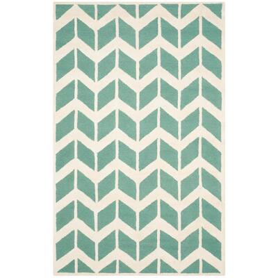 Cambridge Teal/Ivory 8 ft. x 10 ft. Area Rug
