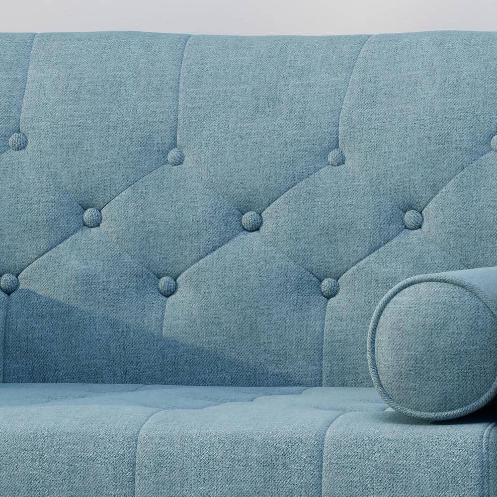 Blue and Walnut Mid-Century Modern Club Chair