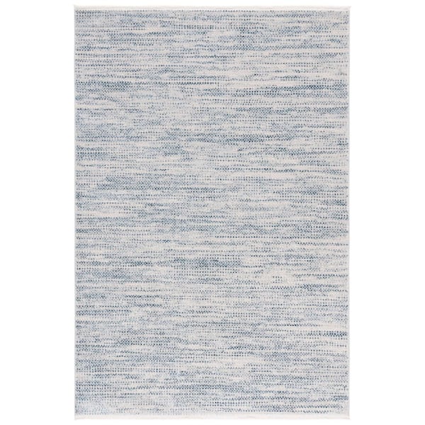 Mila 4 ft. x 6 ft. Blue/Ivory Abstract Marle Area Rug
