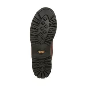 Men's Loggers Waterproof 8 in. Work Boots - Steel Toe - Chocolate Size 10.5 (M)