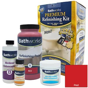 22 oz DIY Bathtub and Tile Refinishing Kit with Slip Guard Protection - Red
