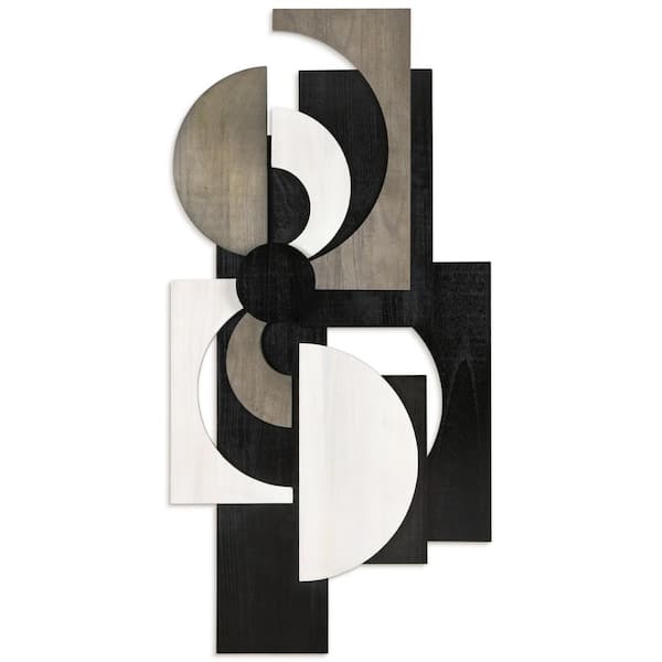 Empire Art Direct Luminus Dusk Hand Made and Hand Finished Dimensional Solid Paulownia Wood Abstracts Wall Art, 48 in. x 24 in.