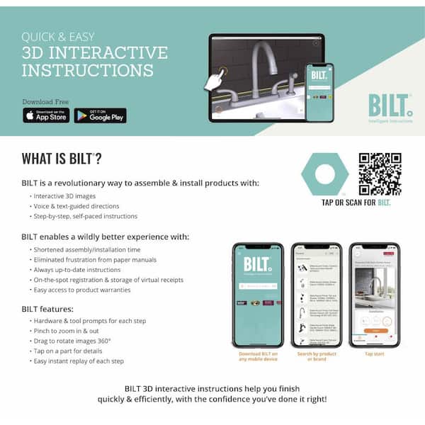 Glacier Bay - Aragon 3 Handle 1-Spray Tub and Shower Faucet 1.8 GPM in Chrome (Valve Included)