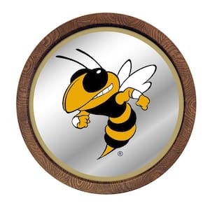 20 in. Georgia Tech Yellow Jackets Mascot Mirrored Barrel Top Mirrored Decorative Sign