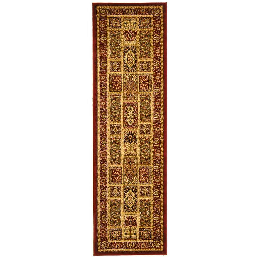 SAFAVIEH Lyndhurst Multi/Red 2 ft. x 12 ft. Border Antique Floral Runner Rug Safavieh's Lyndhurst collection offers the beauty and painstaking detail of traditional Persian and European styles with the ease of polypropylene. With a symphony of floral, vines and latticework detailing, these beautiful rugs bring warmth and life to the room of your choice. This is a great addition to your home whether in the country side or busy city. Color: Multi/Red.