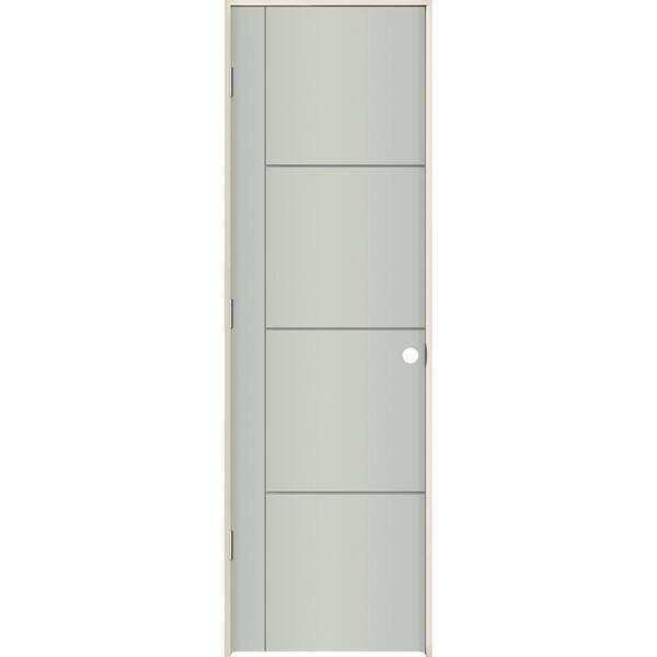 JELD-WEN 24 in. x 80 in. Right-Hand Hollow Core Fog Composite Single Prehung Interior Door