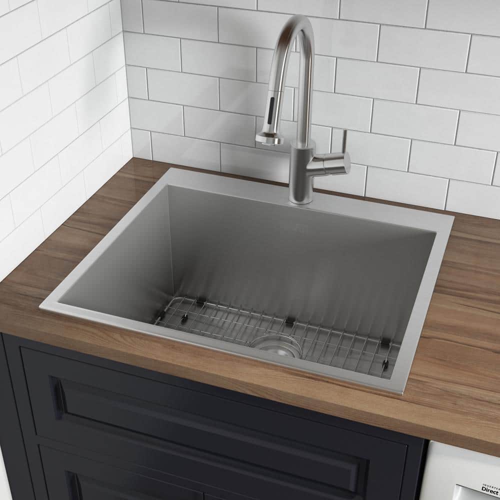 Ruvati 22" x 22" Stainless Steel Drop-In Utility Sink