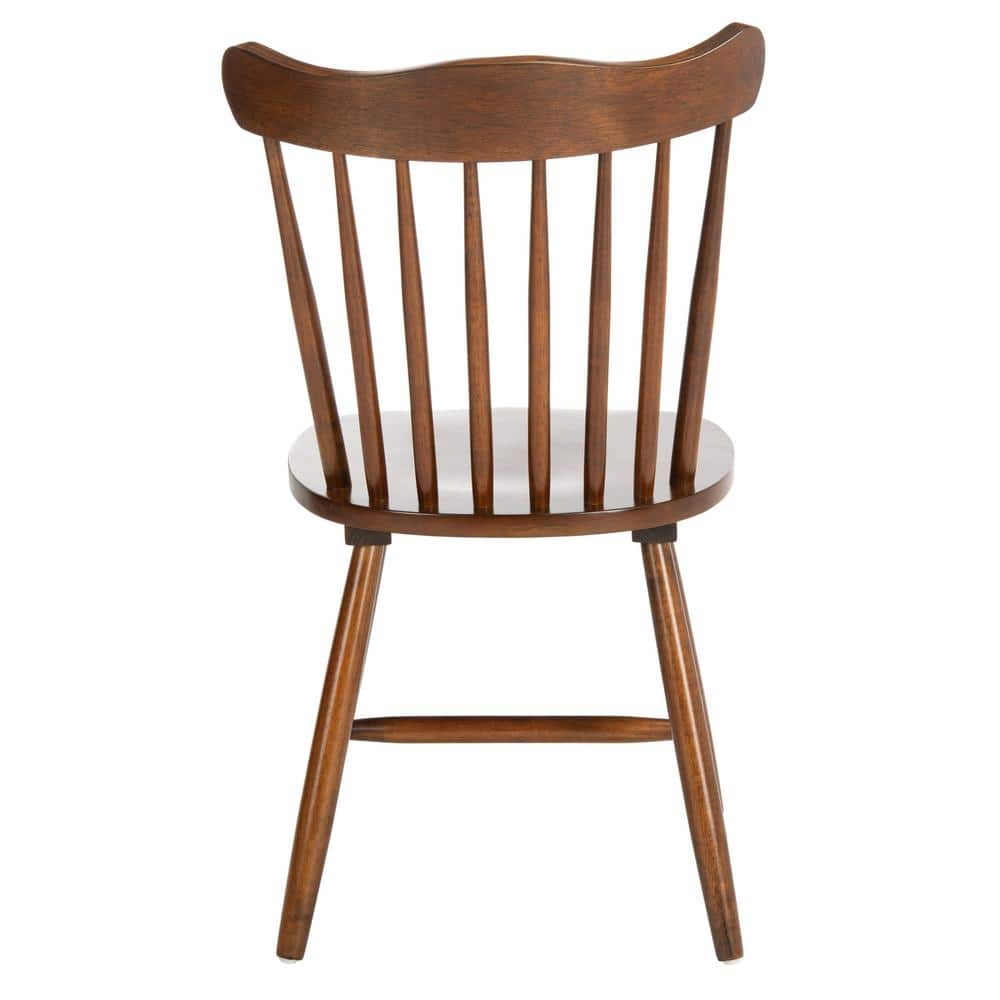 Walnut Slat Back Windsor Dining Chair Set of 2
