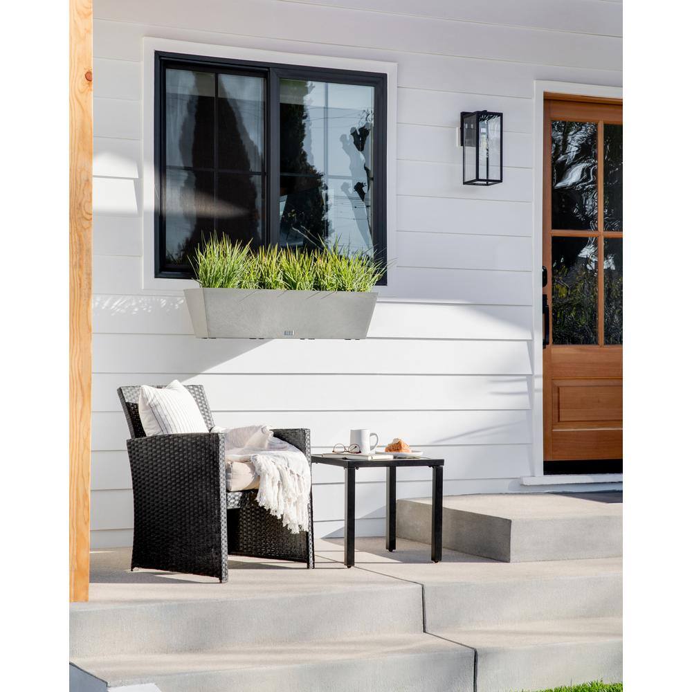 Gray 36" Recycled Plastic Railing Planter