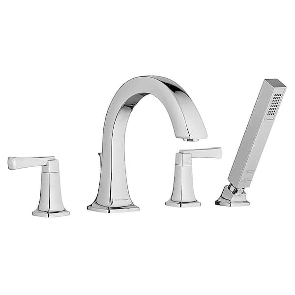 American Standard Townsend 2-Handle Deck-Mount Roman Tub Faucet with Personal Hand Shower in Polished Chrome