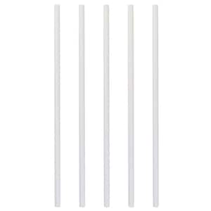 26 in. x 3/4 in. Aluminum White Round Deck Railing Baluster (5-Pack)