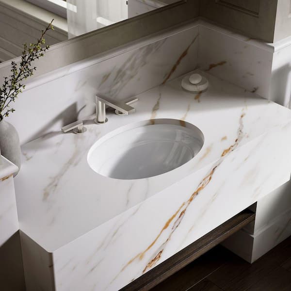 KOHLER Serif Undermount Cast Iron Bathroom Sink in White